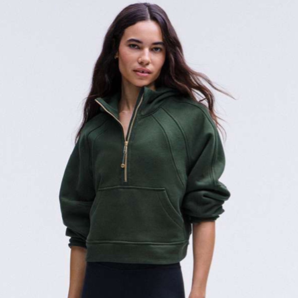 Lululemon Scuba Oversized Half-Zip Hoodie (XS/S) in Legacy Green/Gold